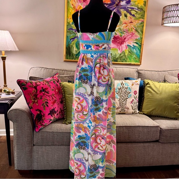Stunning Silk Trina Turk Floral Maxi Dress - Picture 7 of 10